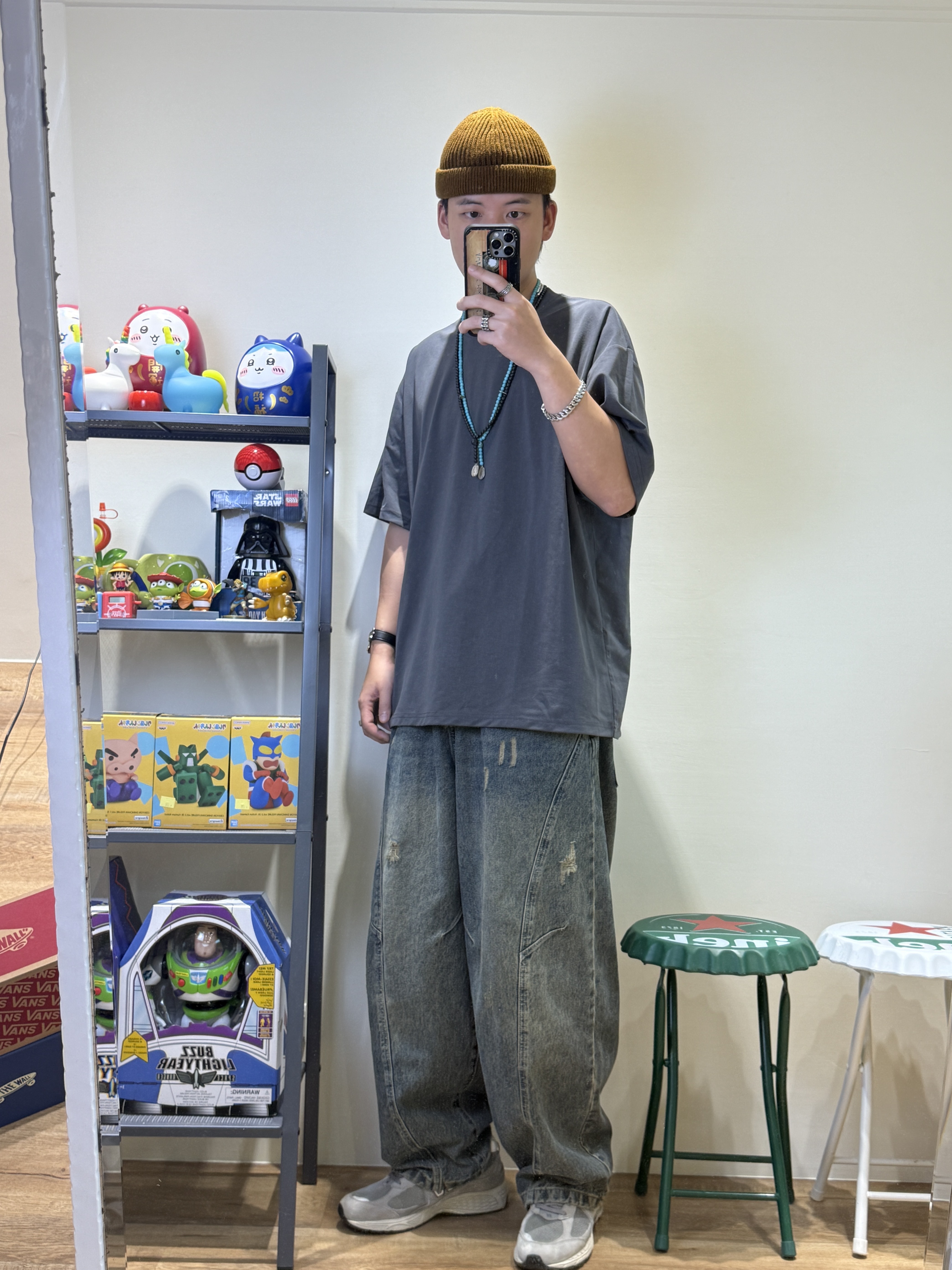 SORONA涼感寬鬆重磅短T(深灰)