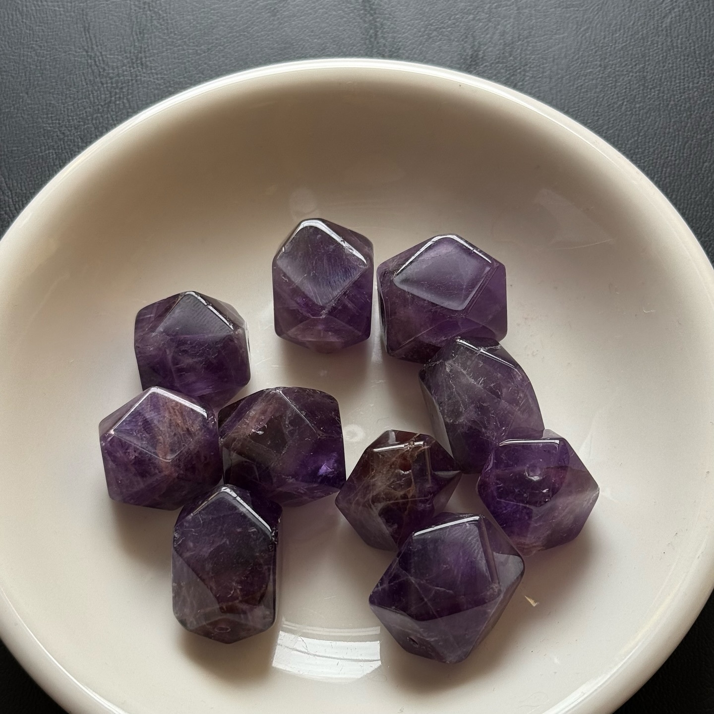 [原石] 紫水晶 通孔配件 客製化手串配件