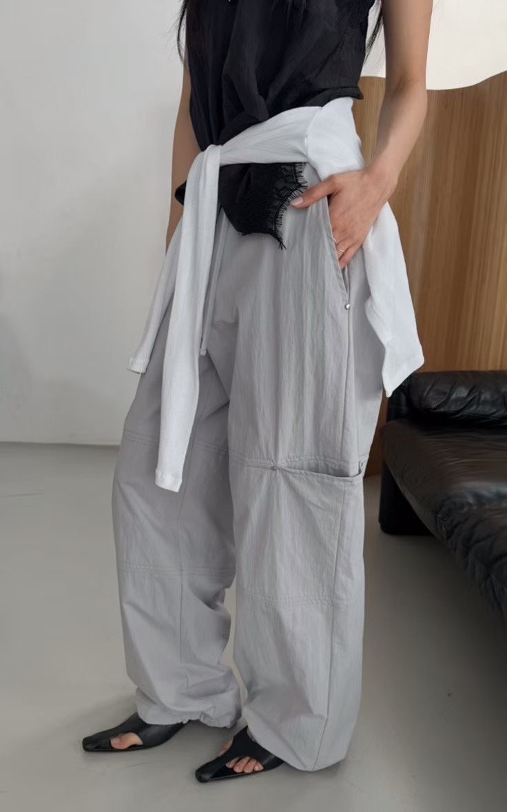 A06-率性挺料側口袋刷刷褲(4色)