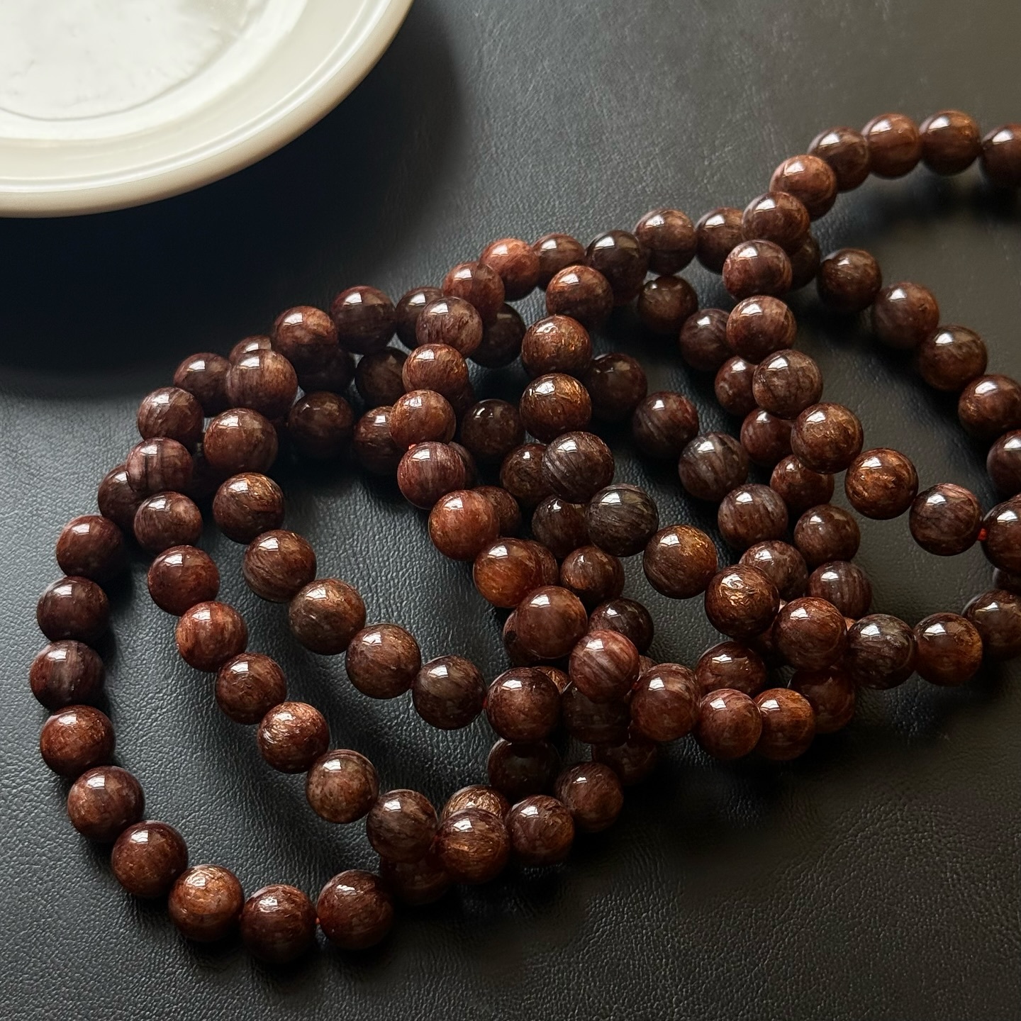 [原石] 滿盆黑金超七 水晶手串