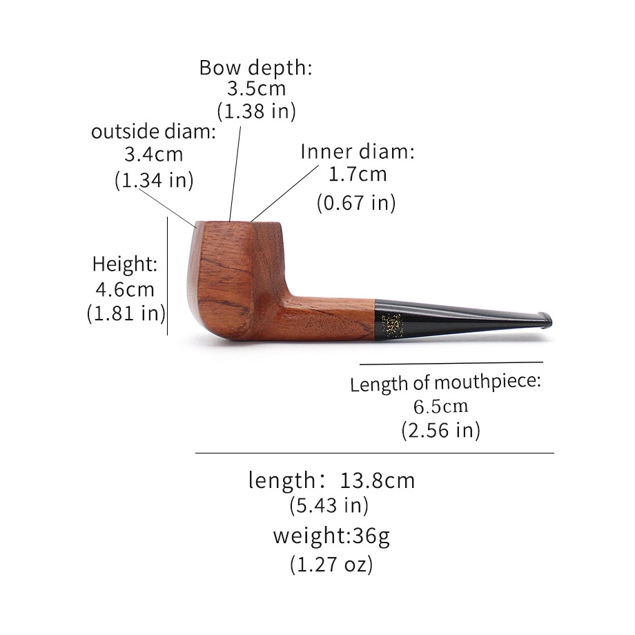 【煙斗】9mm、紅木判官、實木煙斗