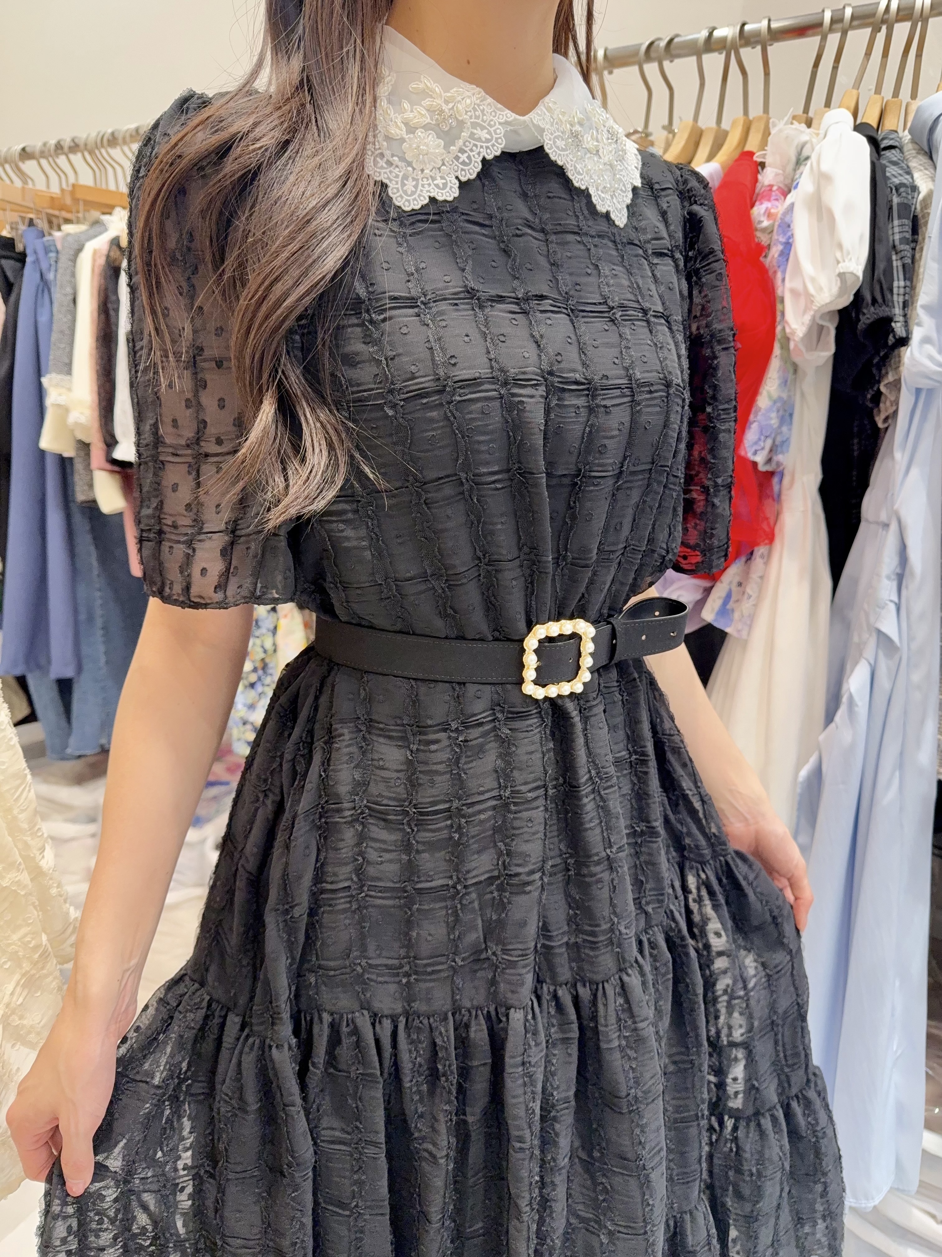 SC35   高質波點連身裙 胸40 腰43 HIP47 長47 $799 (一口價)