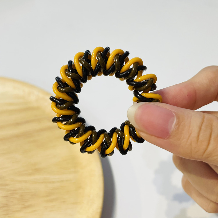 『黃色』10入彩色電線圈綁綁