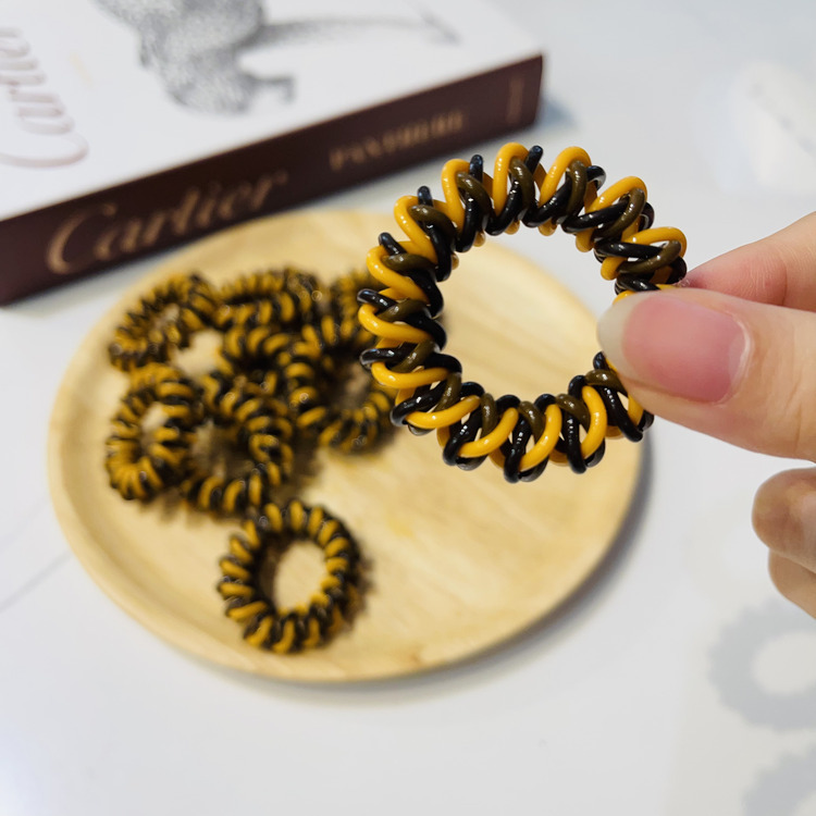 『黃色』10入彩色電線圈綁綁