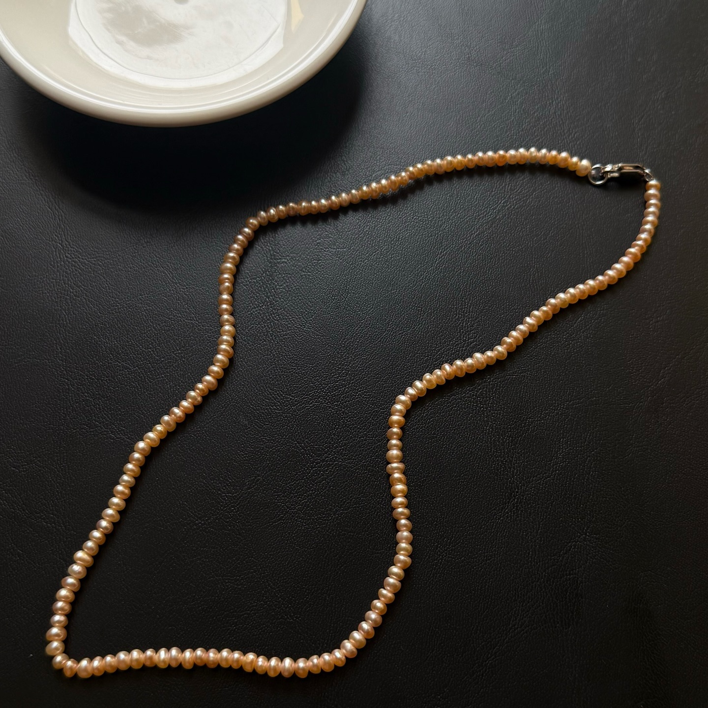 [原石] 天然珍珠 項鏈 細鏈 鎖骨鏈