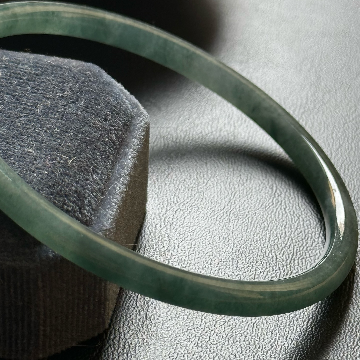 [原石] 藍水翡翠 水晶手鐲 細鐲 貴妃鐲