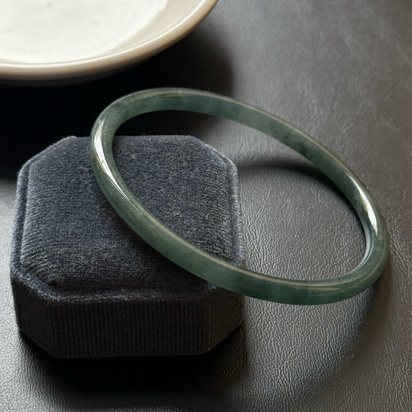 [原石] 藍水翡翠 水晶手鐲 細鐲 貴妃鐲