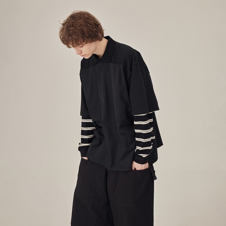moif - WIDE VARSITY H/S TEE - PMF026-02JH02