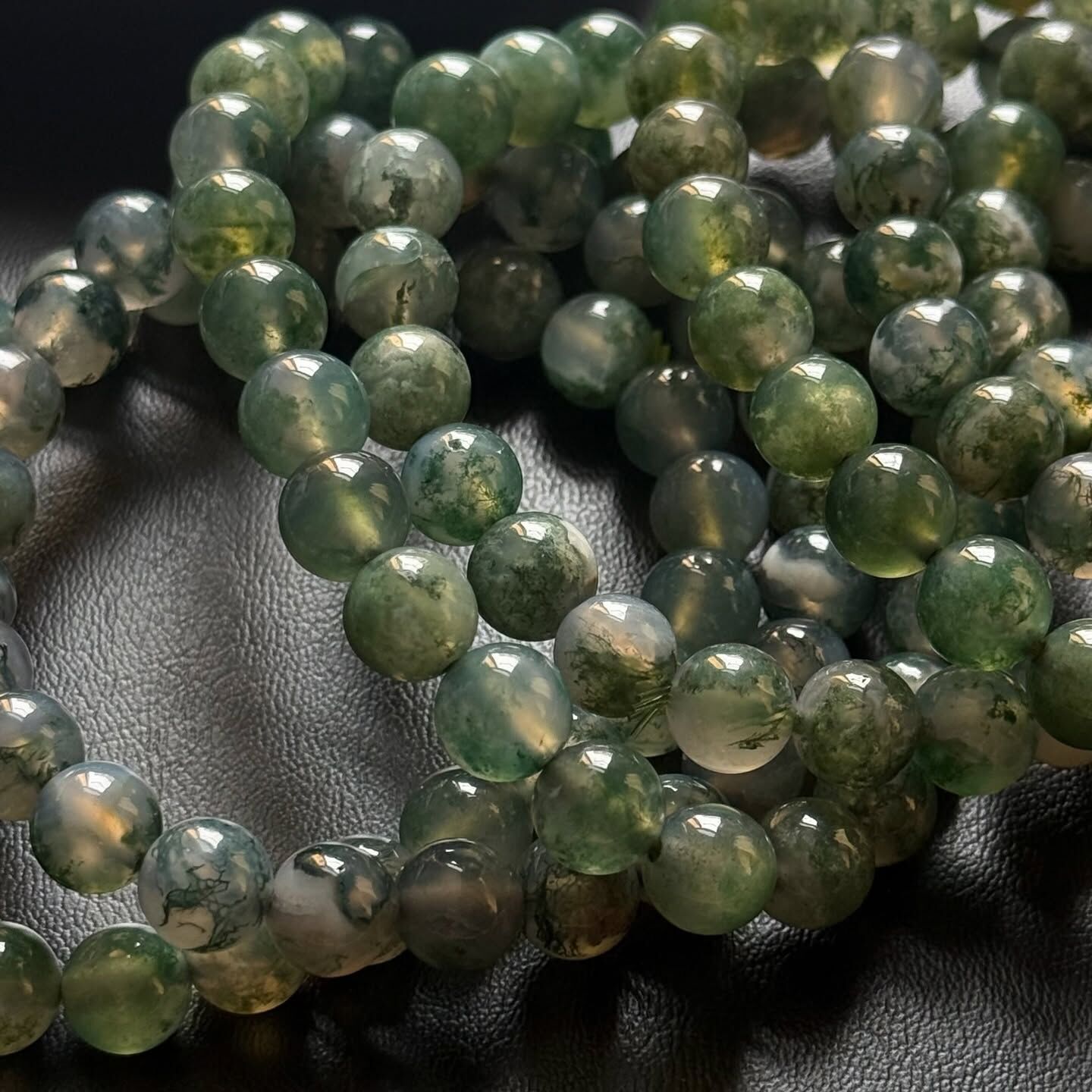 [原石] 冰種 水草瑪瑙 水晶手串