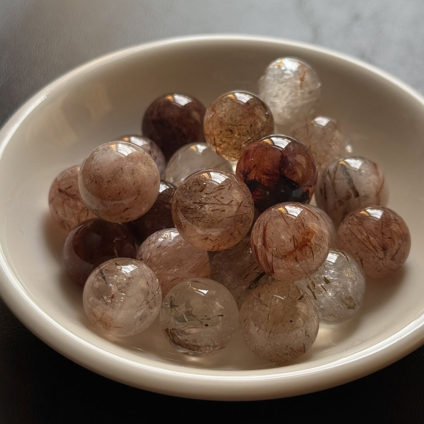 [原石] 黑金超七 水晶小球