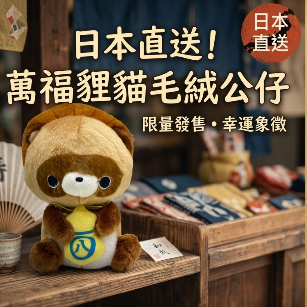 Lucky Cat Series - 狸貓毛絨公仔(日本直送)