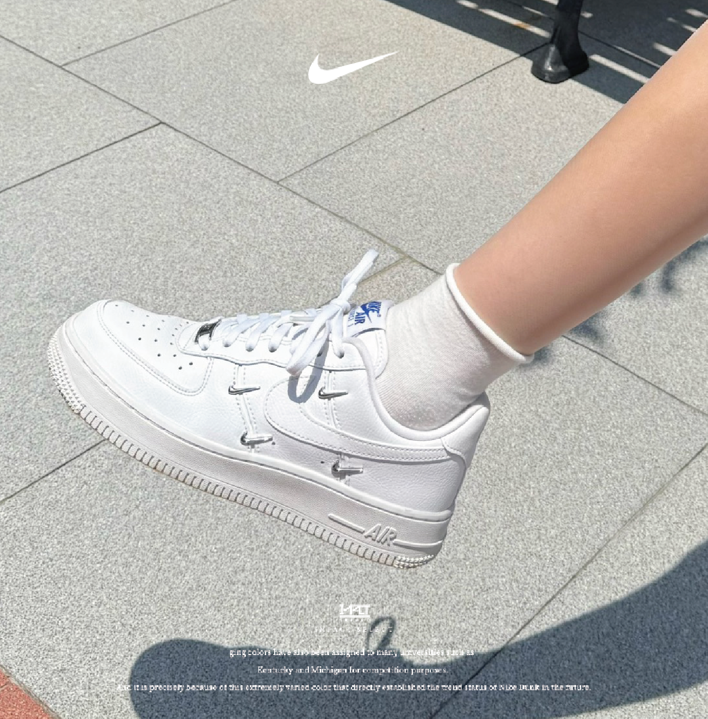 Nike Air Force 1 泫雅同款 小銀勾 四銀勾 CT1990-100