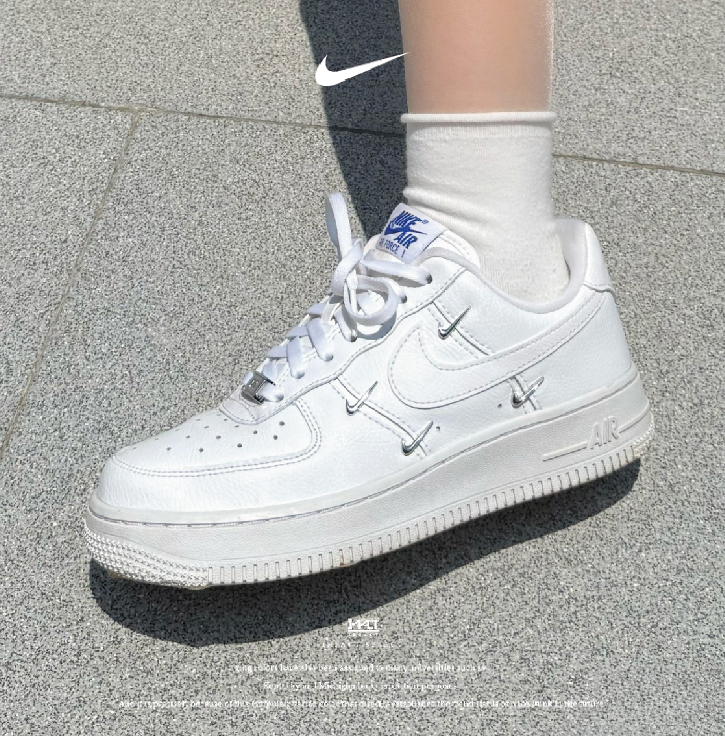 Nike Air Force 1 泫雅同款 小銀勾 四銀勾 CT1990-100