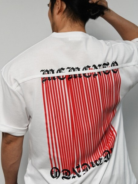 條碼圖案短袖T恤