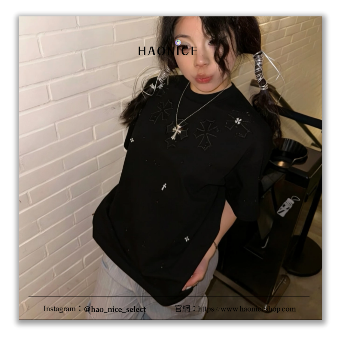 【HAO NICE】美式街頭感⚡️Chrome Hearts克羅心 十字架 燙鑽 美式街頭 短袖 短T
