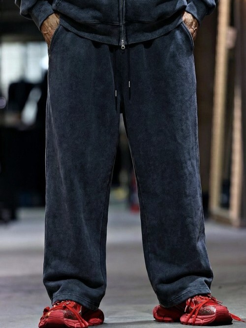 顏料水洗工裝棉褲