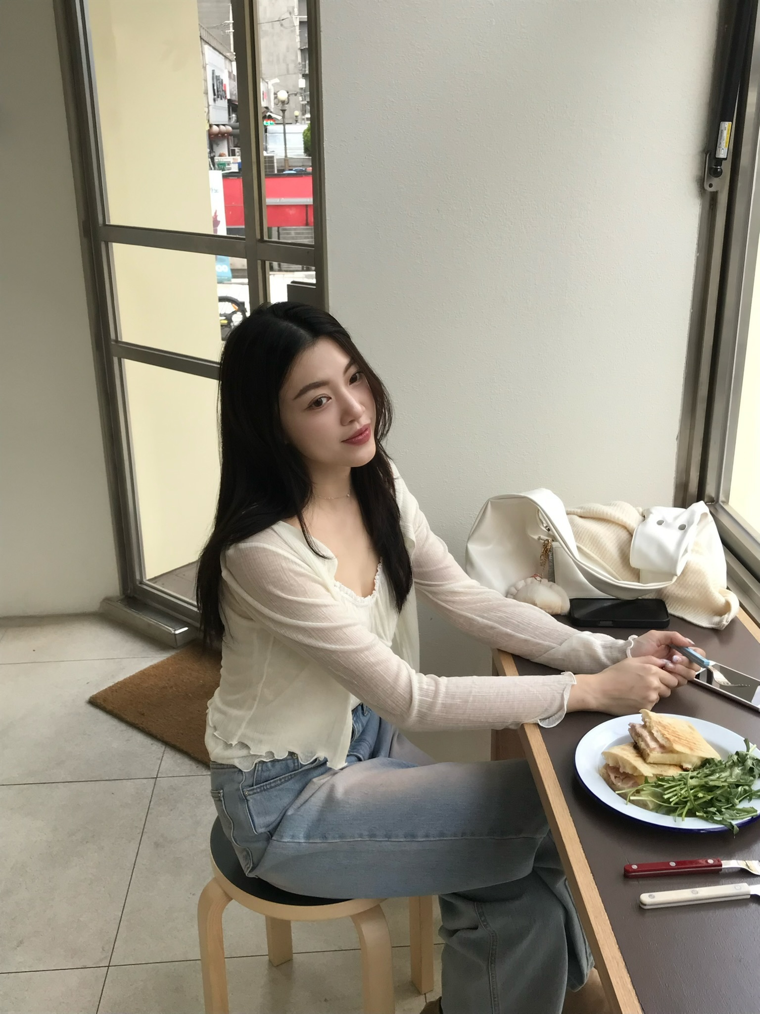 愛心小背心外套(白/黑)