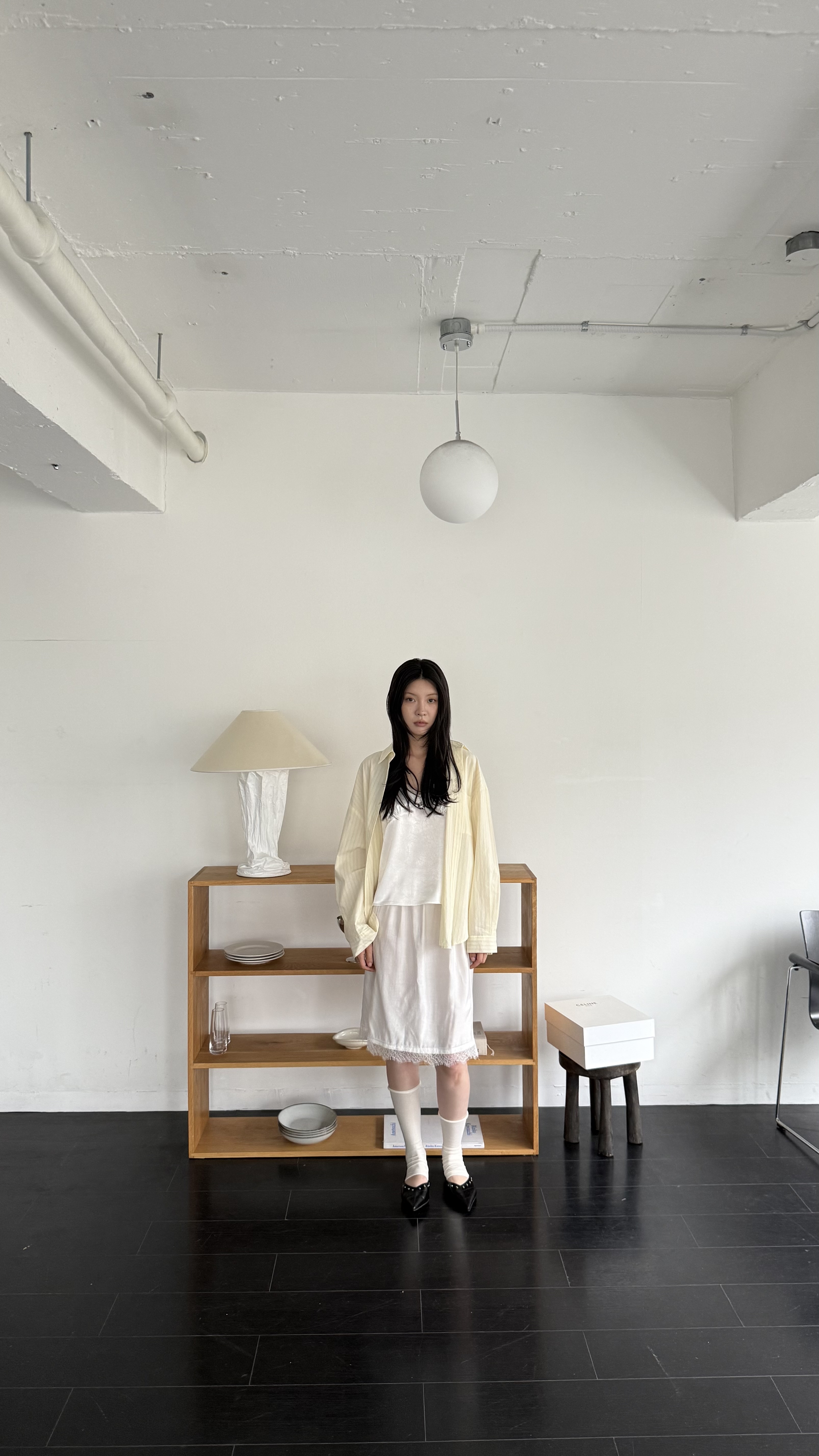 挺版條紋襯衫(檸檬黃/天空藍)