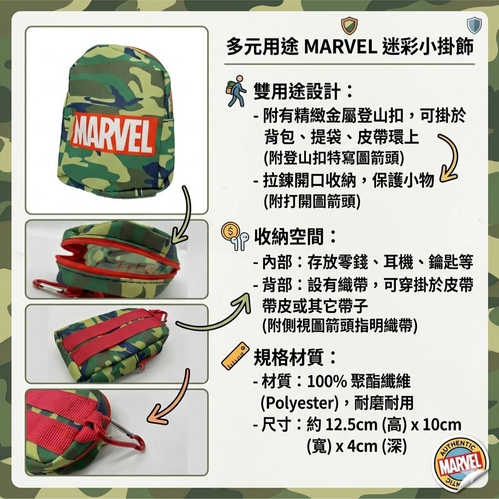 MARVEL - Rucksack pouch ornaments