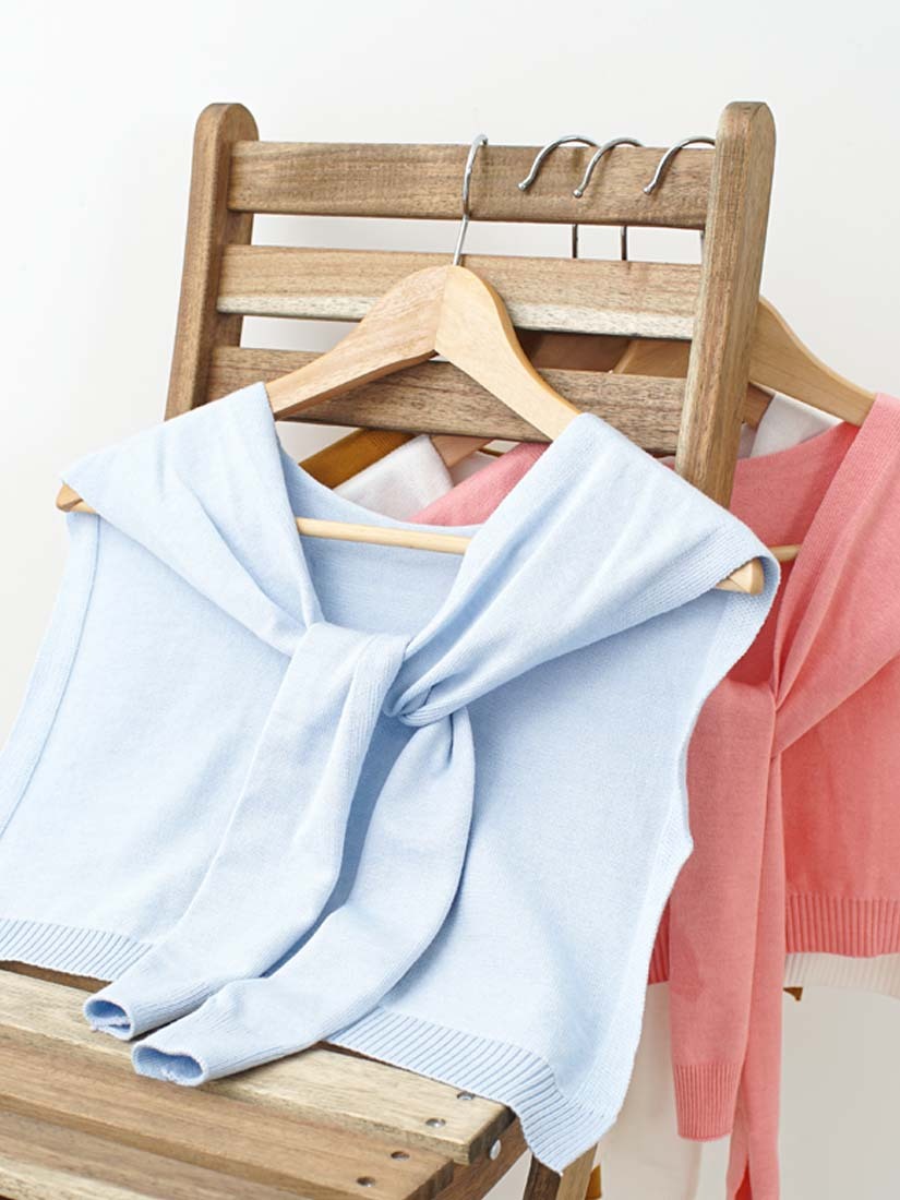 純色簡約針織披肩領片(5色)