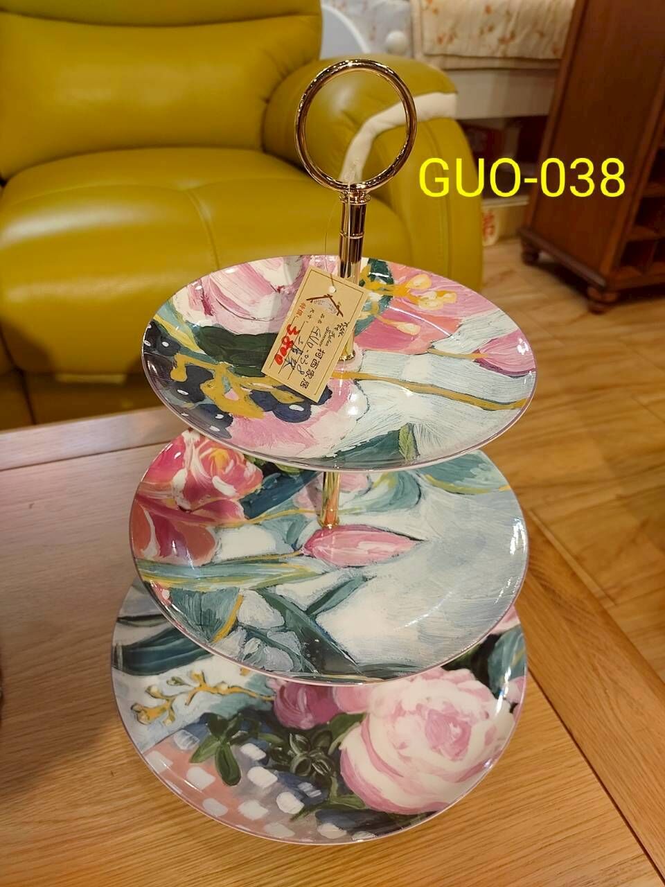 【GUO系列】三層滿花點心盤