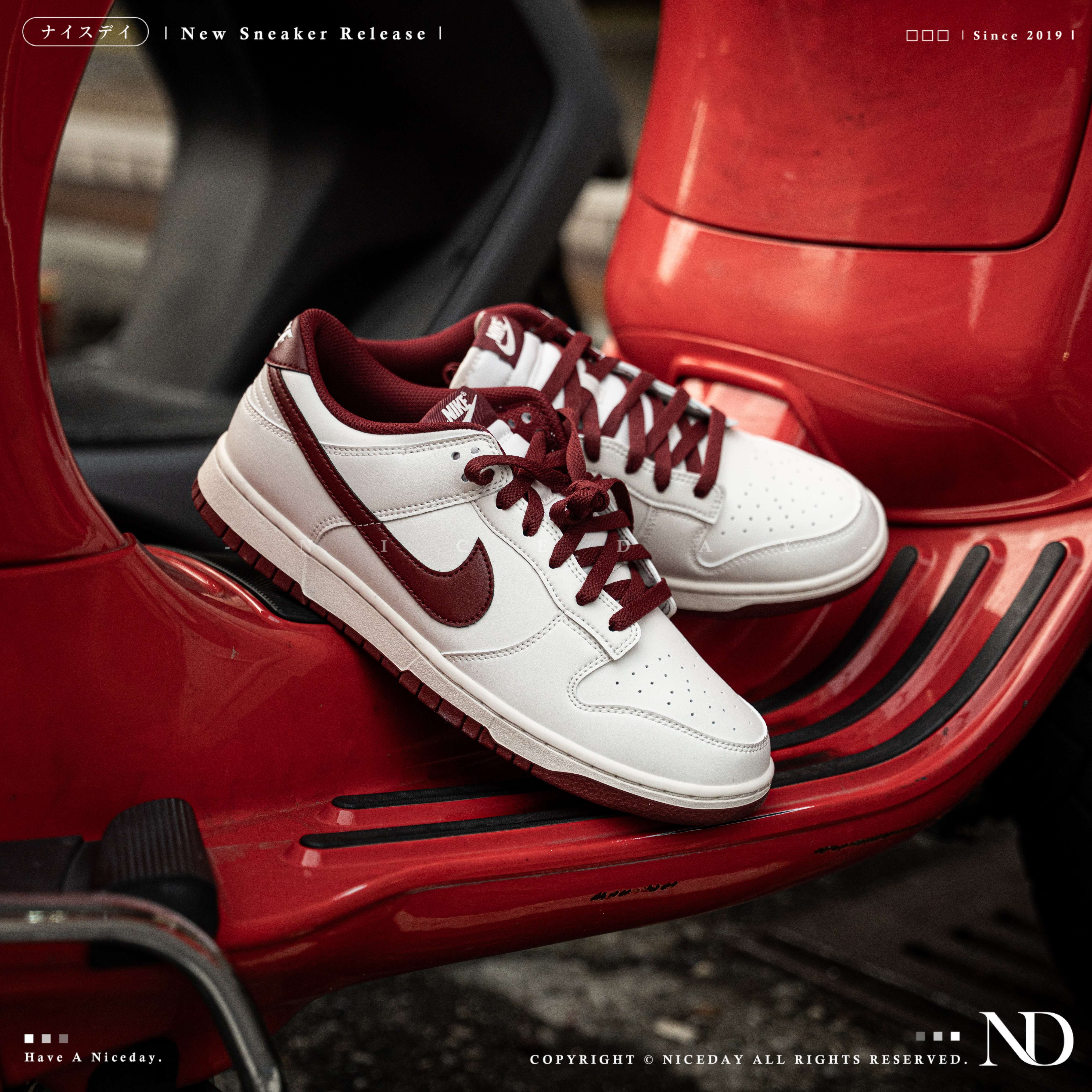 NICEDAY 現貨 Nike Dunk Low Retro Phantom Team Red 男款 紅白 HF5441-008