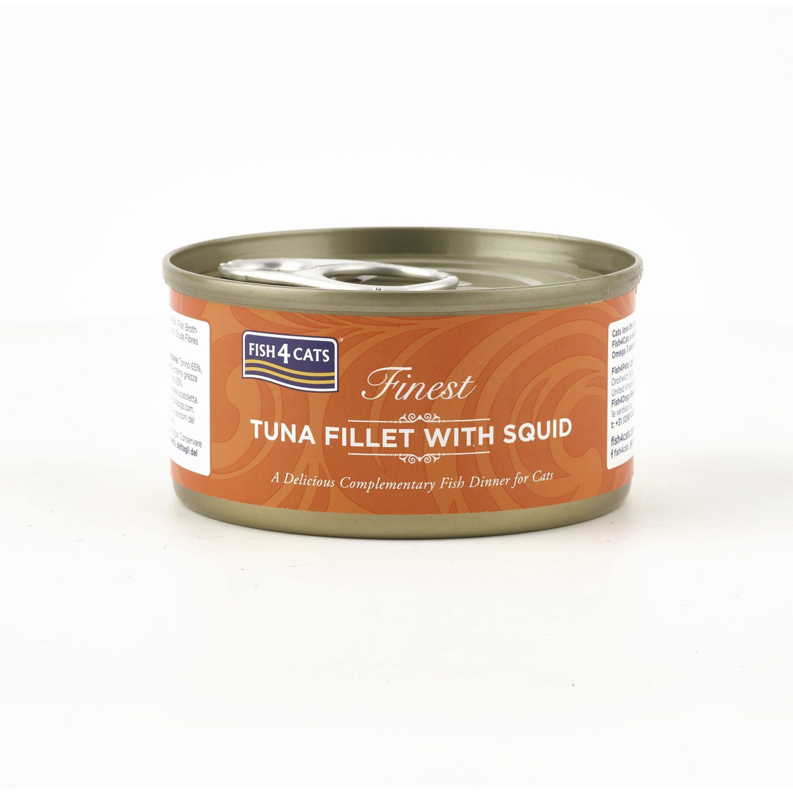 Fish4Cats - 吞拿魚柳魷魚 Tuna Fillet with Squid (橙) 70g