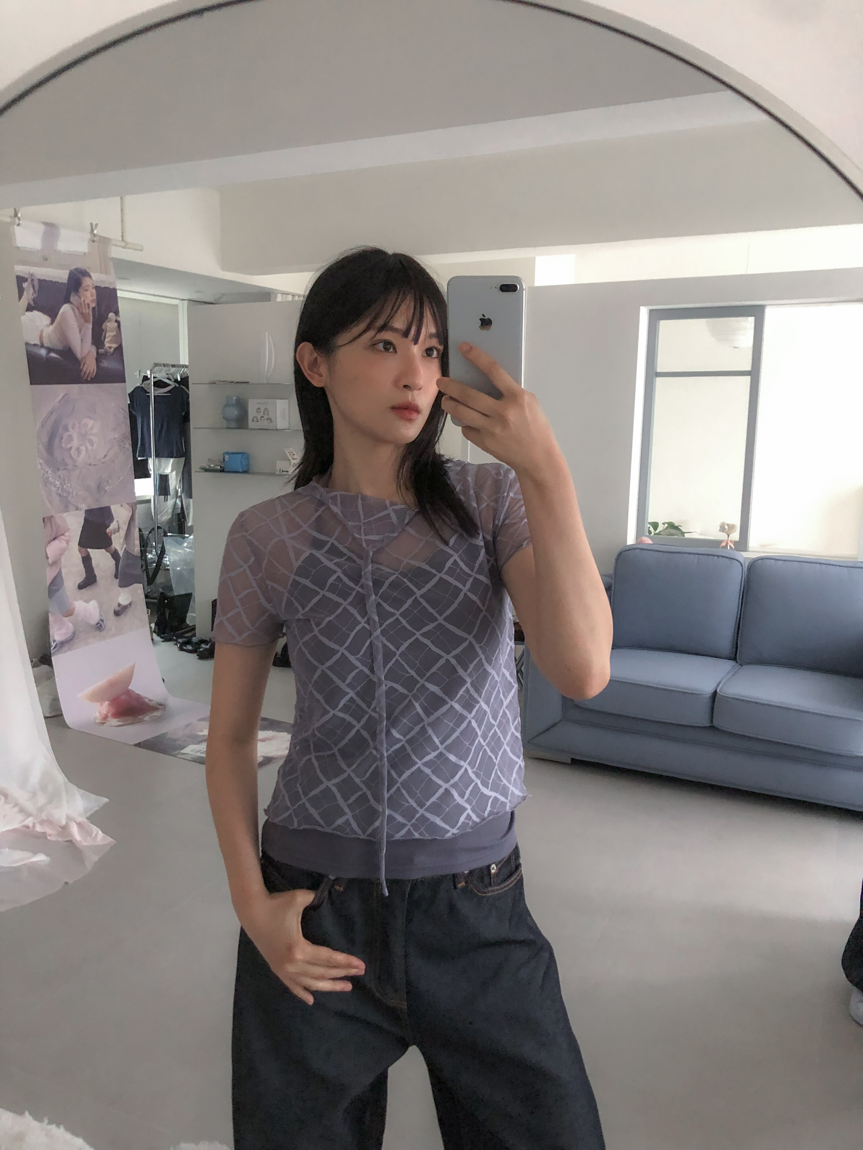 touch sheer tee #上衣