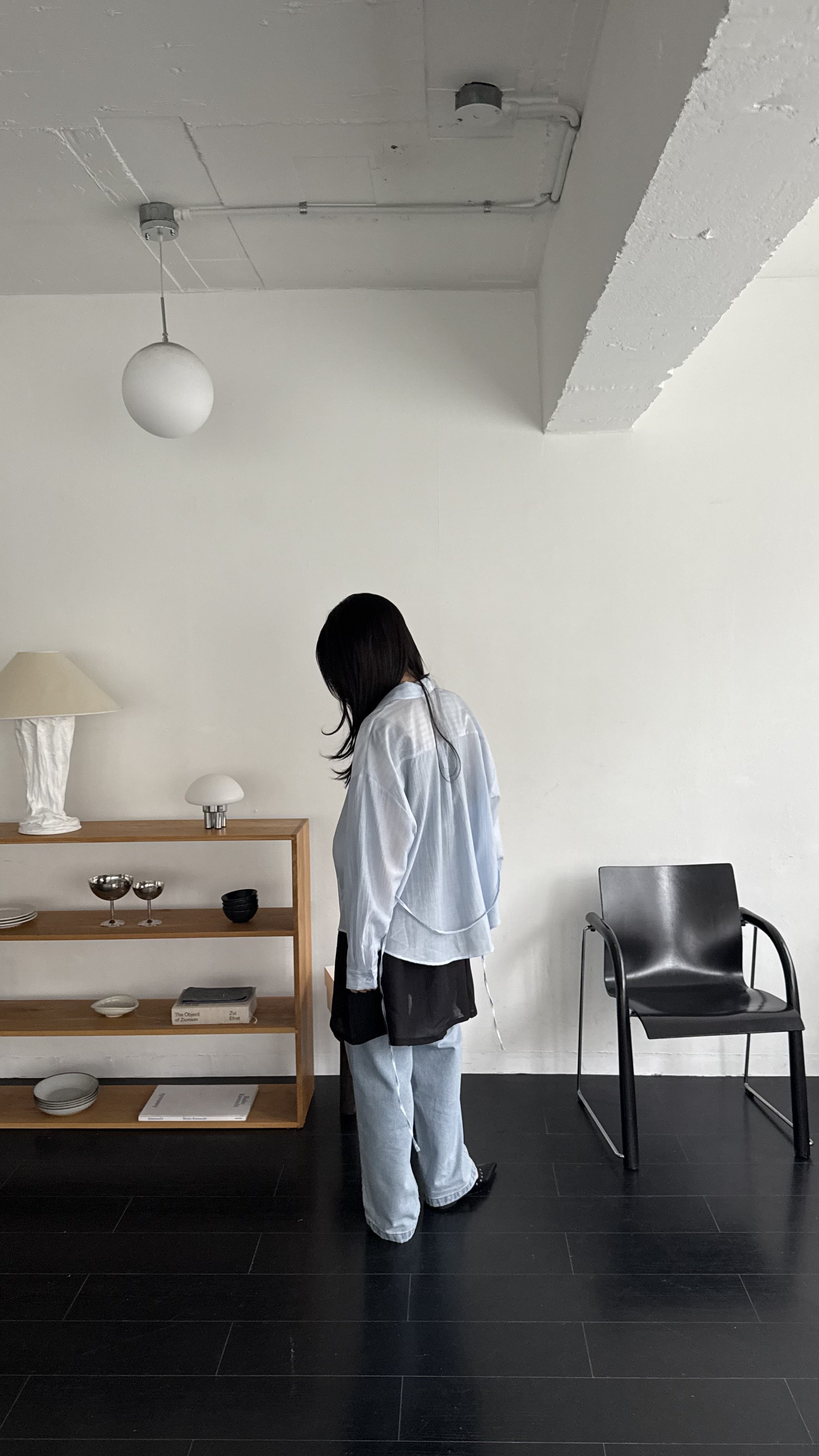 3ways透視感綁帶襯衫(4色)