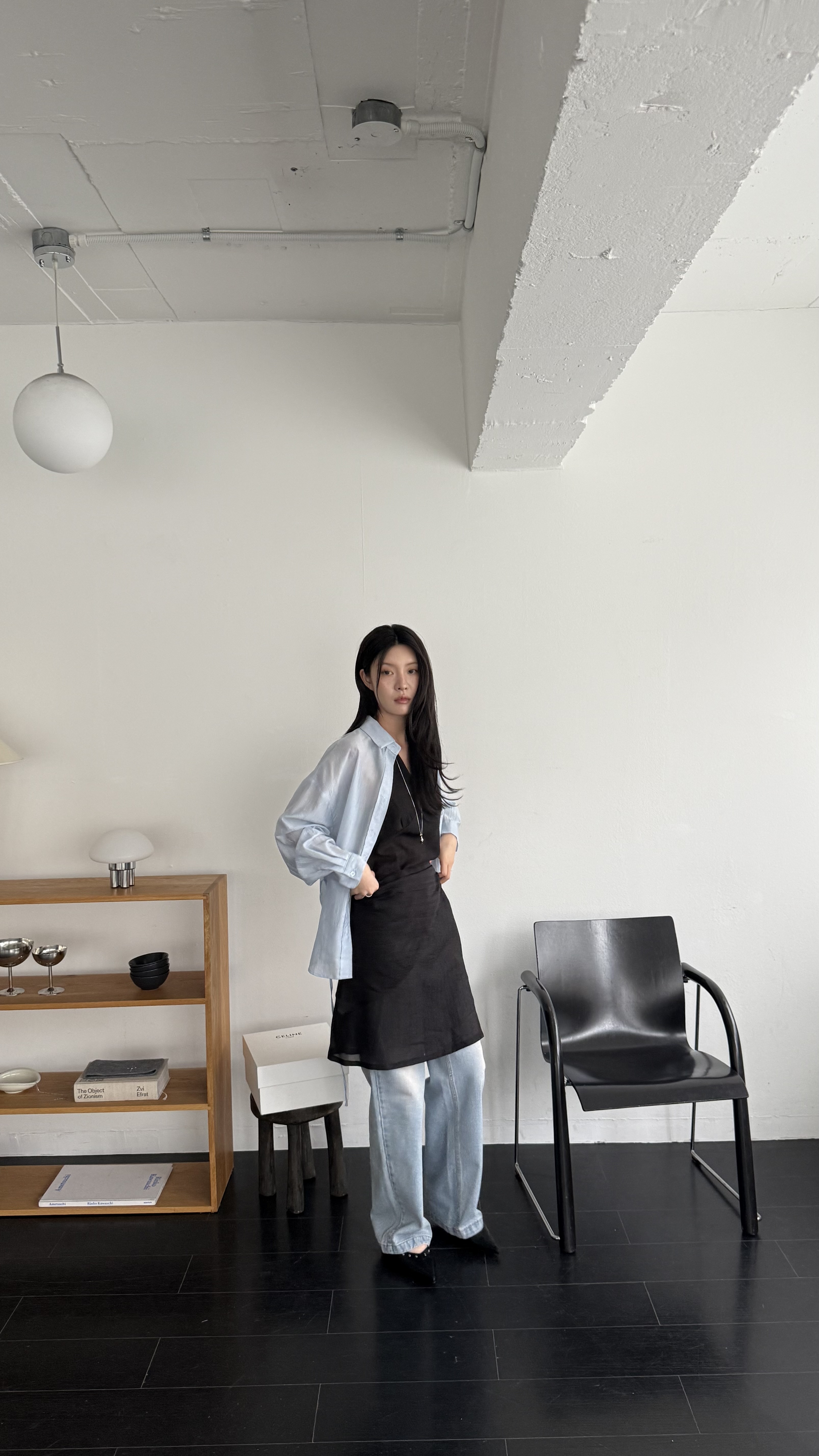 3ways透視感綁帶襯衫(4色)