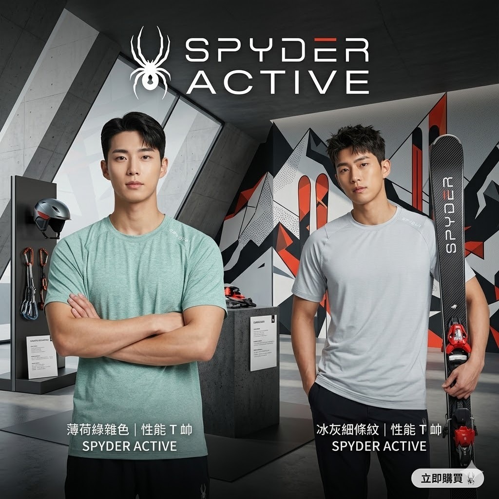 【預購】H040960 Spyder Active 超輕量吸濕排汗男裝 T-shirt