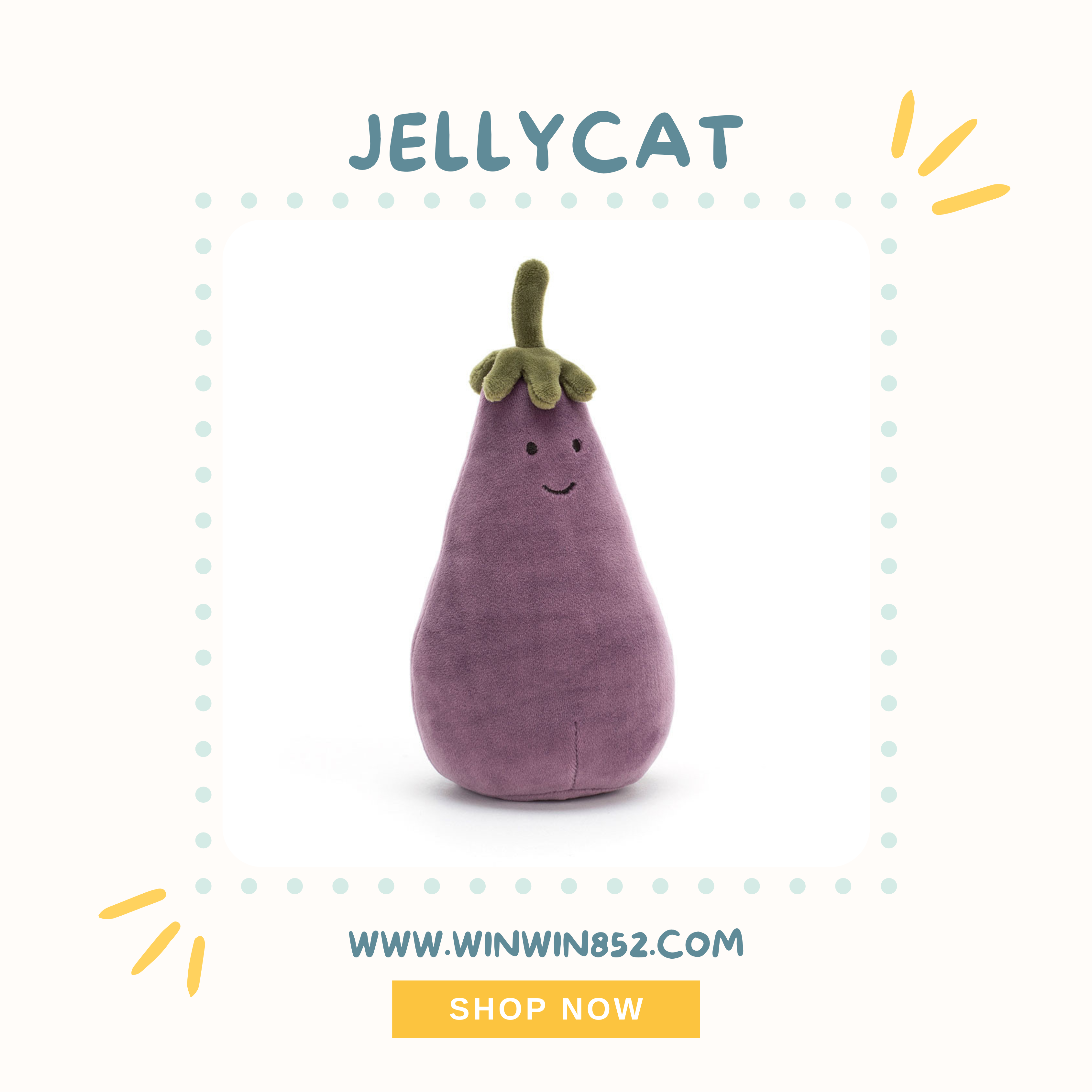 Jellycat Amuseables Aubergine small