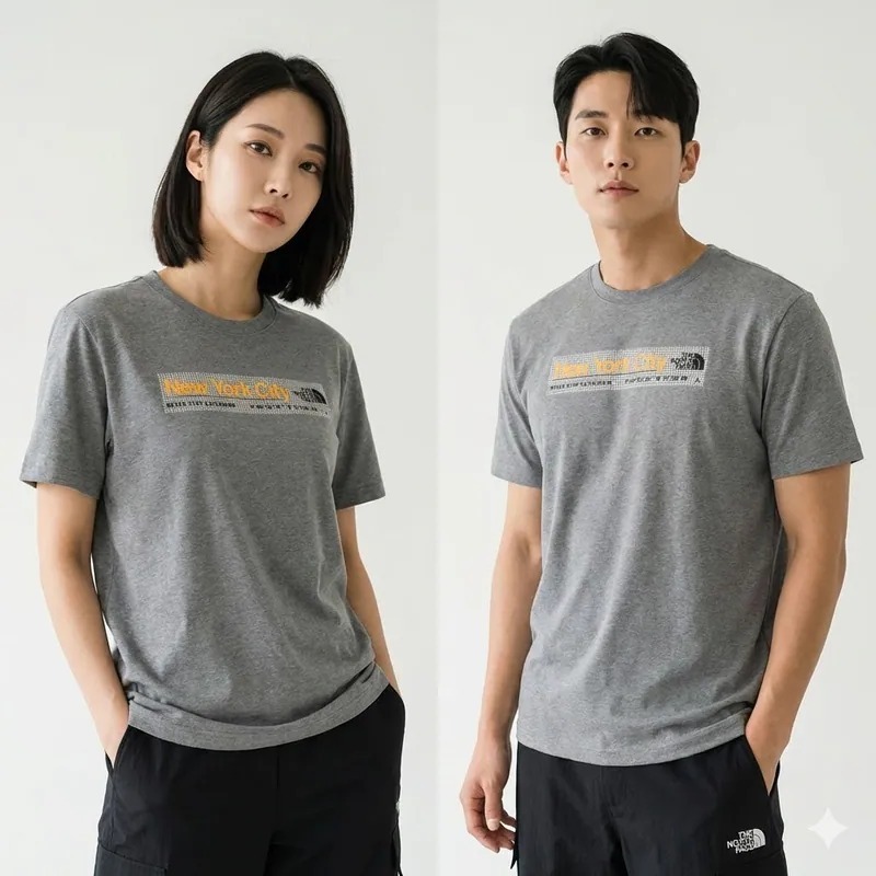 【預購】H0408156 The North Face  紐約 (New York City) 坐標圖騰短袖 T-shirt