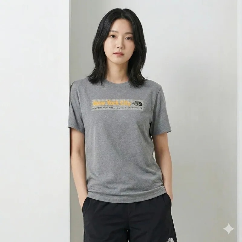 【預購】H0408156 The North Face  紐約 (New York City) 坐標圖騰短袖 T-shirt