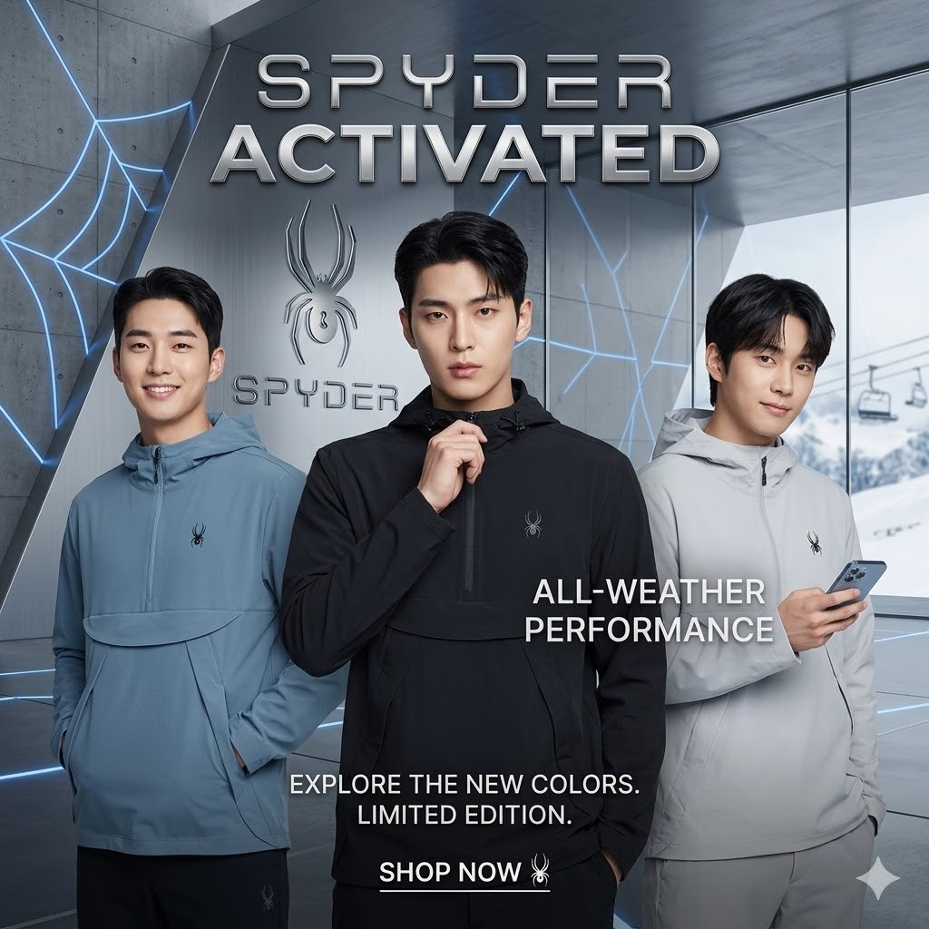 【預購】H040966 Spyder 半開襟連帽男裝衝鋒衣