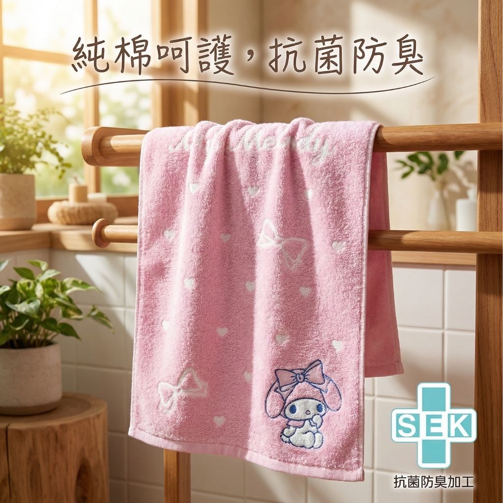 My Melody 純棉長毛巾(日本直送)