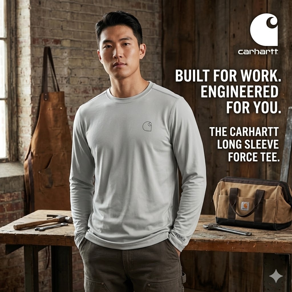 【預購】H0408139 Carhartt FORCE  女款輕量防曬速乾長袖機能衣