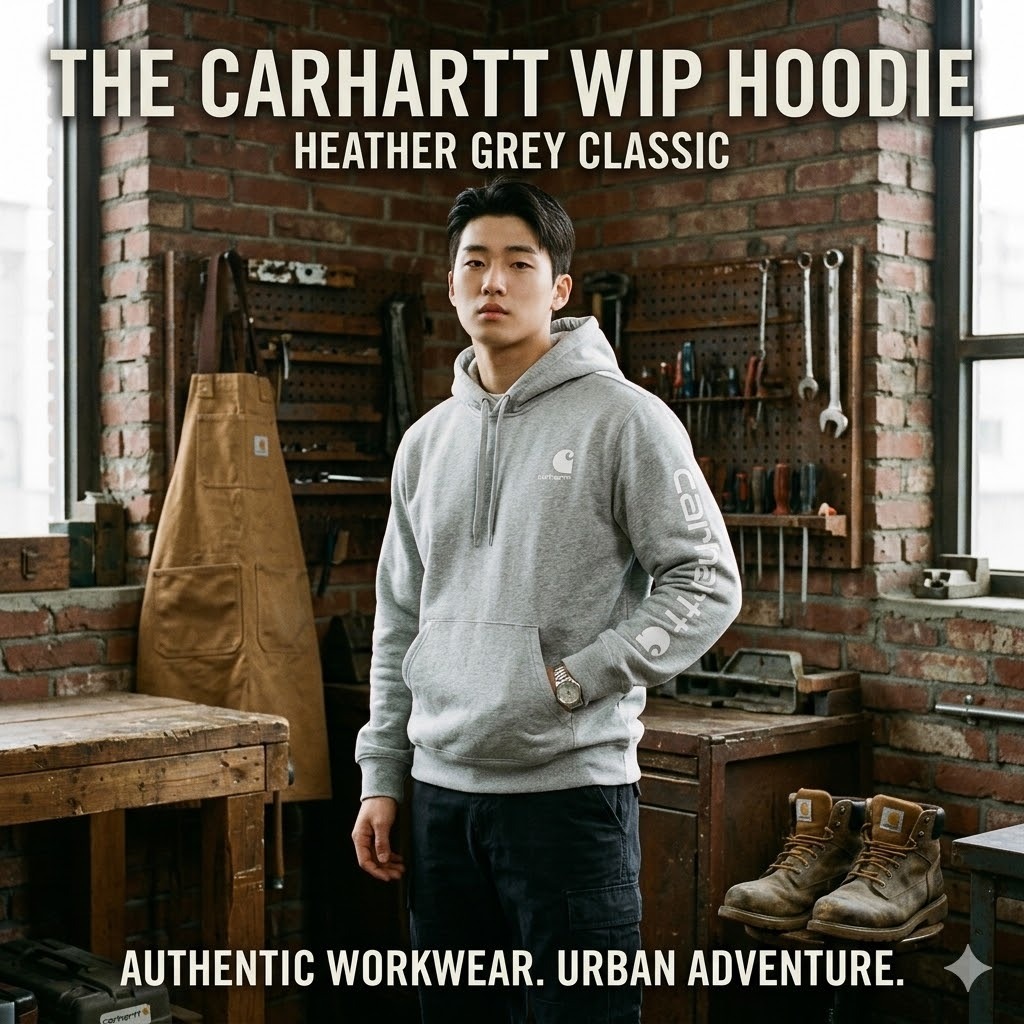 【預購】H0408143 Carhartt  大童袖標 Logo 連帽衛衣