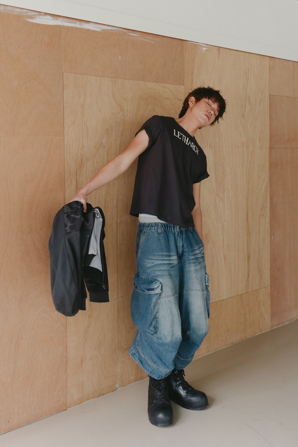 c-curve cargo bermuda denim #五分褲