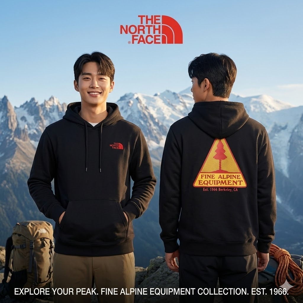 【預購】H0408151 The North Face 紅標小 Logo 連帽長袖衛衣