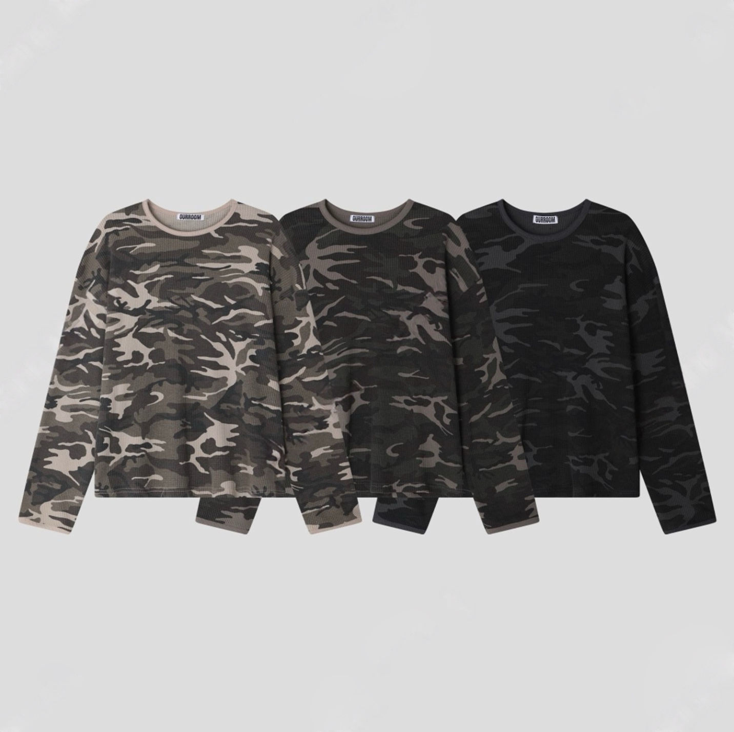 camo waffle tee #上衣