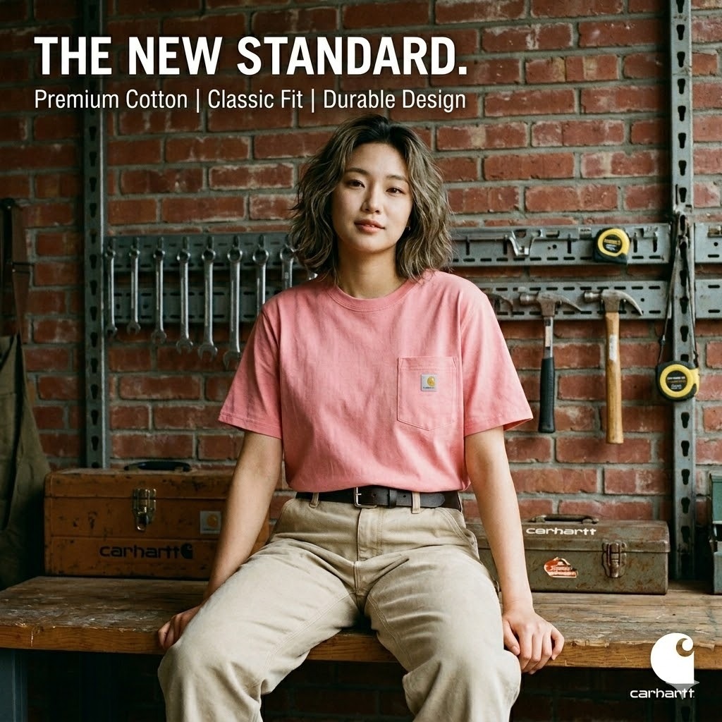 【預購】H0408140 Carhartt 女裝同款重磅口袋短袖 T-shirt