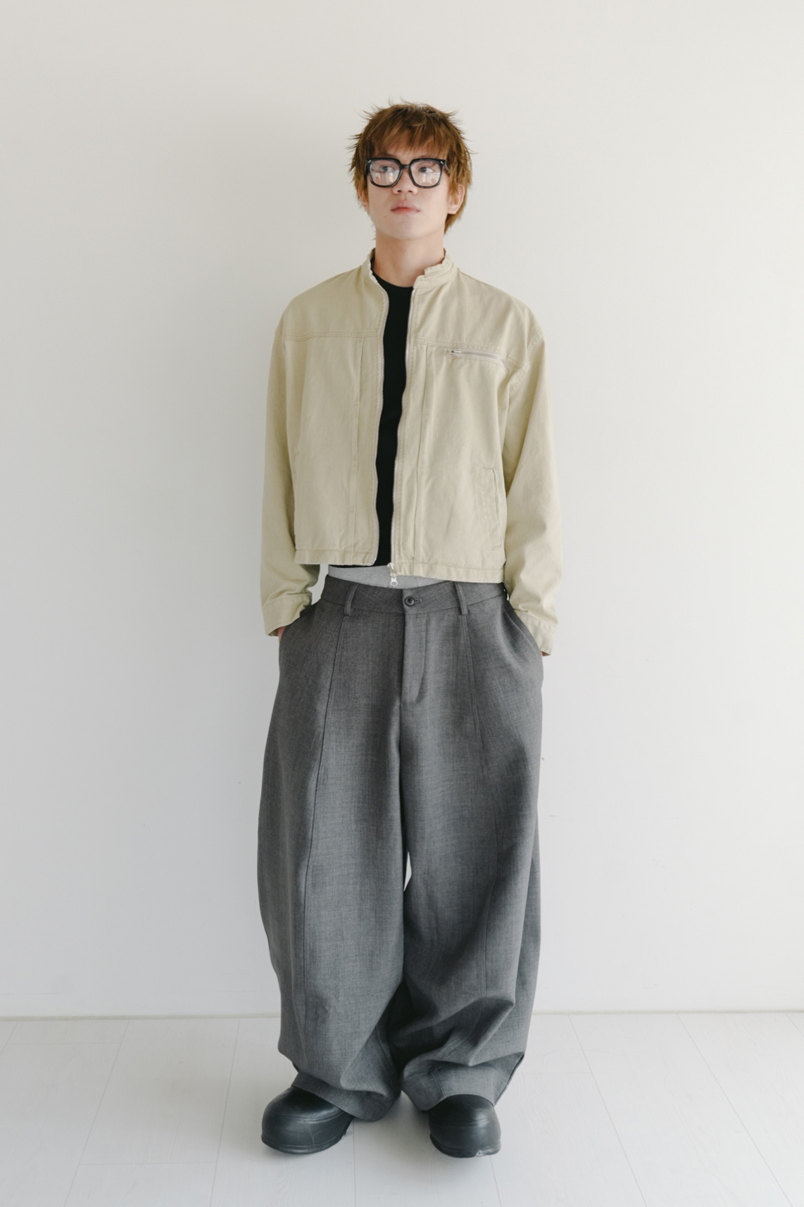 circle cation cropped jacket #外套