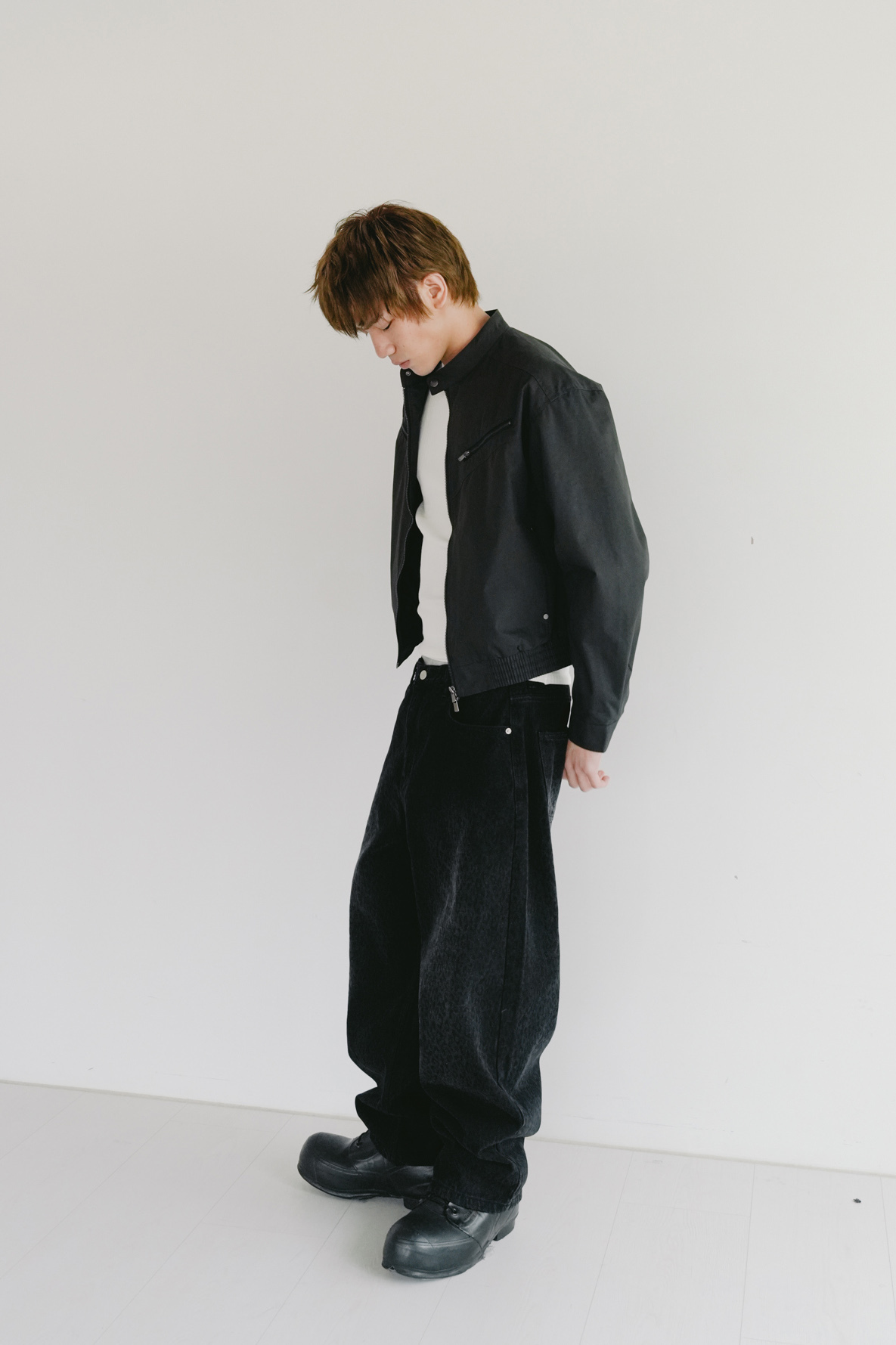 cotton biker jacket #外套