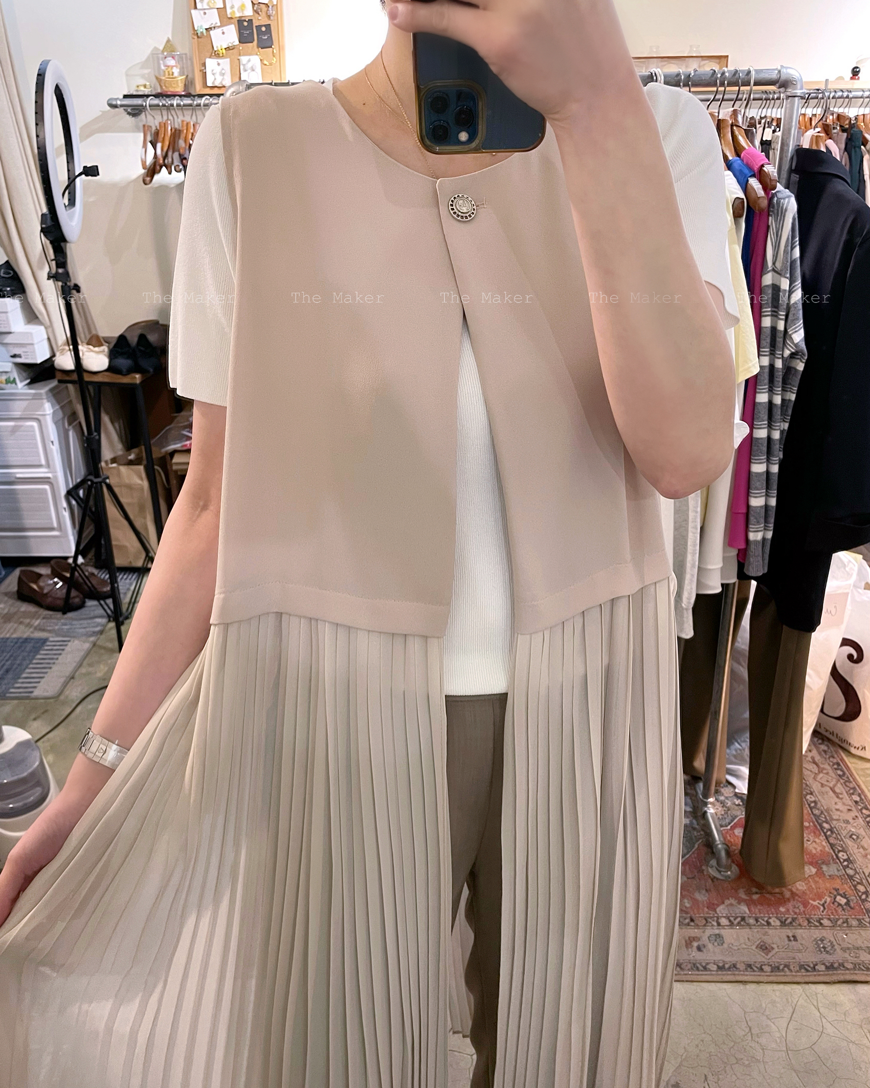 🎐 簡約型格外拼料外套 🎐