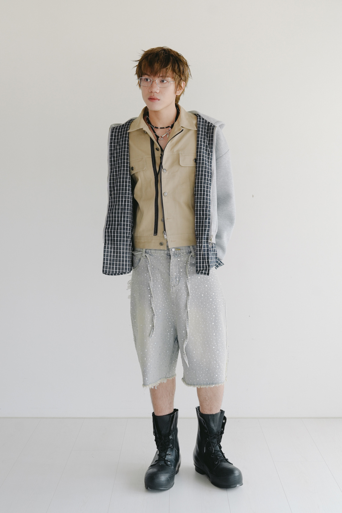 diamond bermuda denim #五分褲