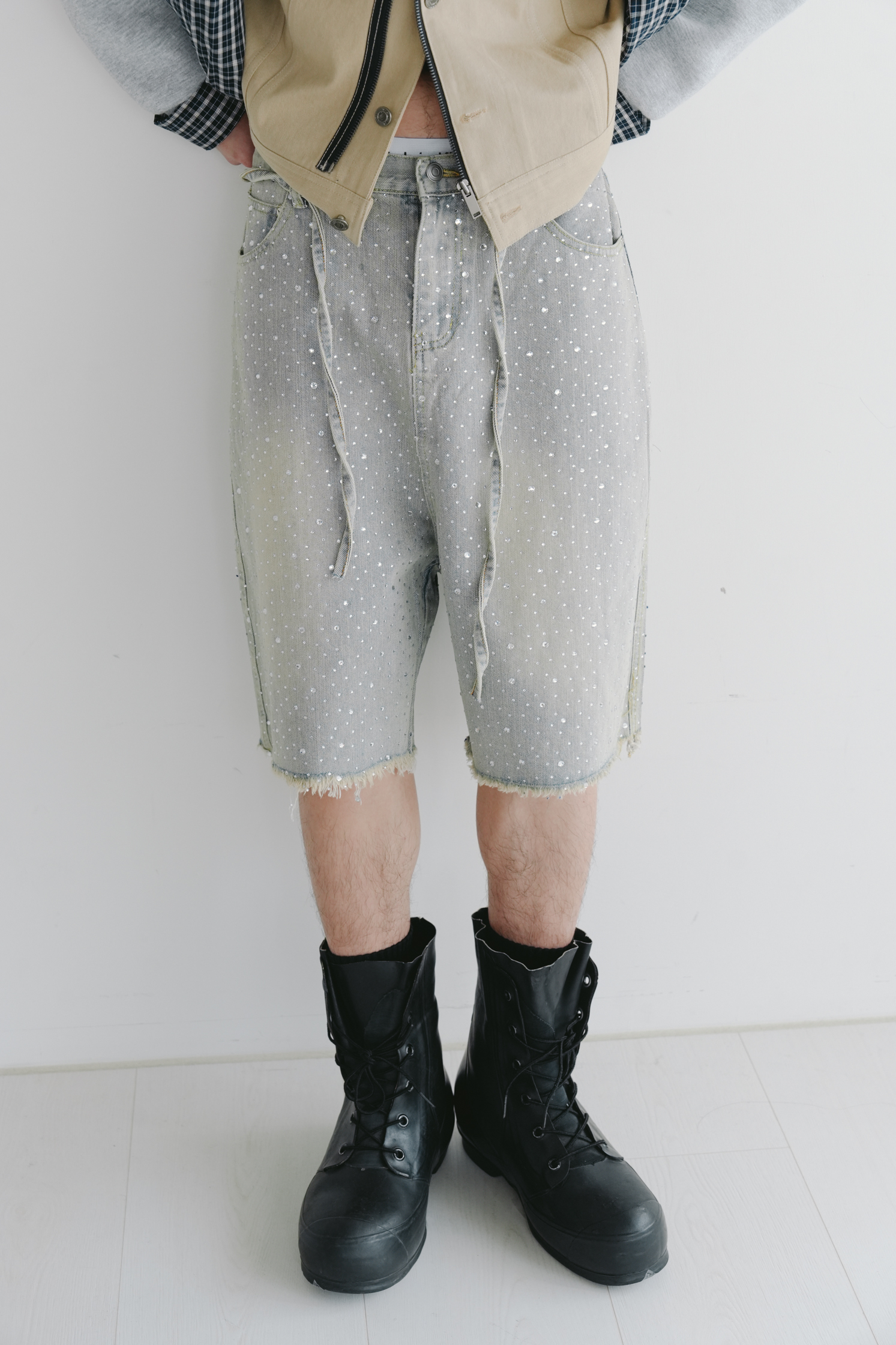 diamond bermuda denim #五分褲