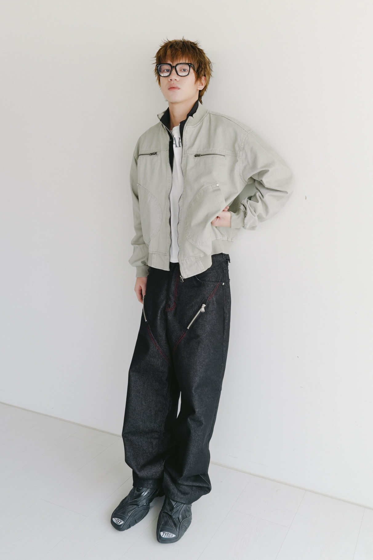 handcrafted high neck dyed jacket #外套