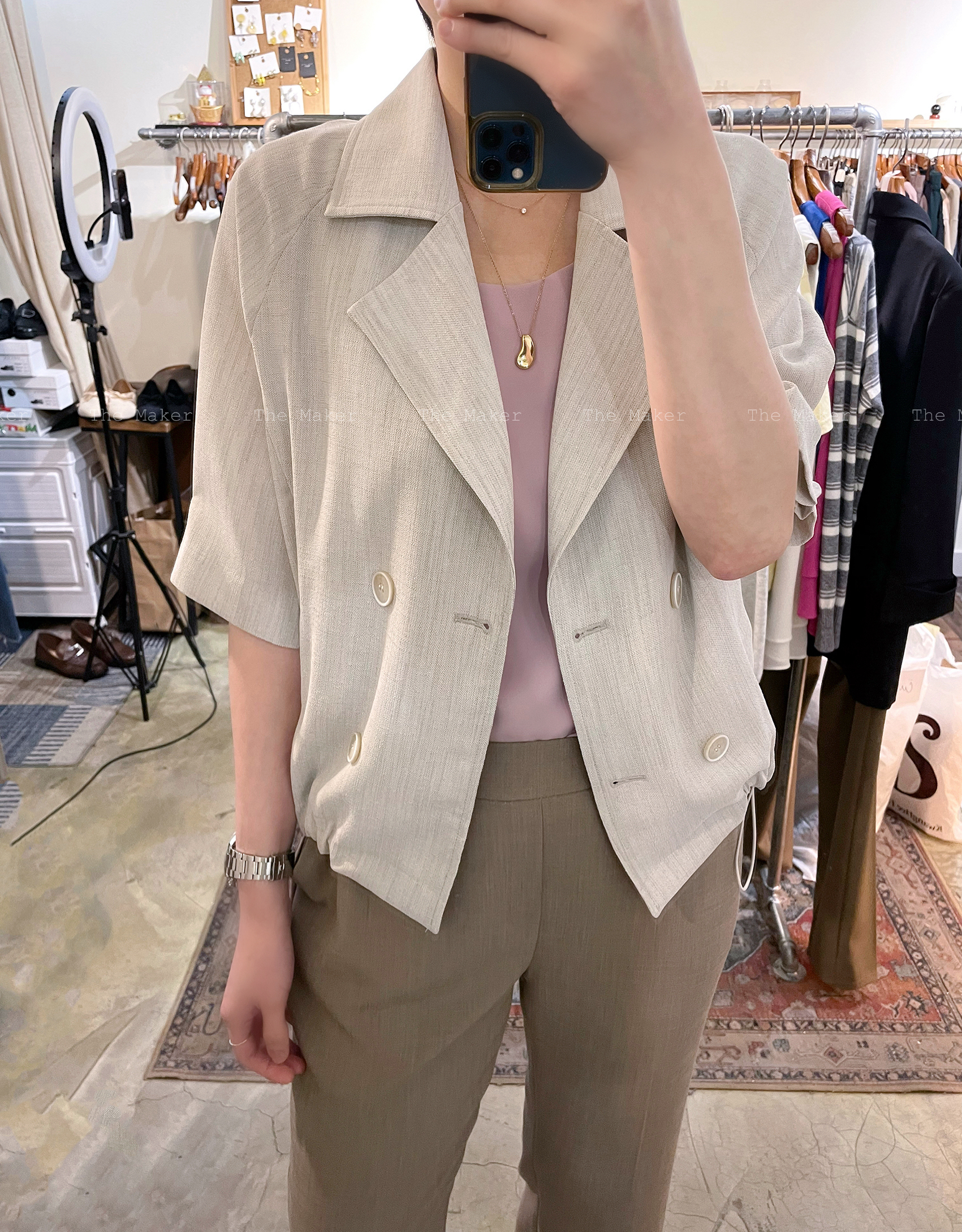 🪩 立體孖襟薄外套 🪩