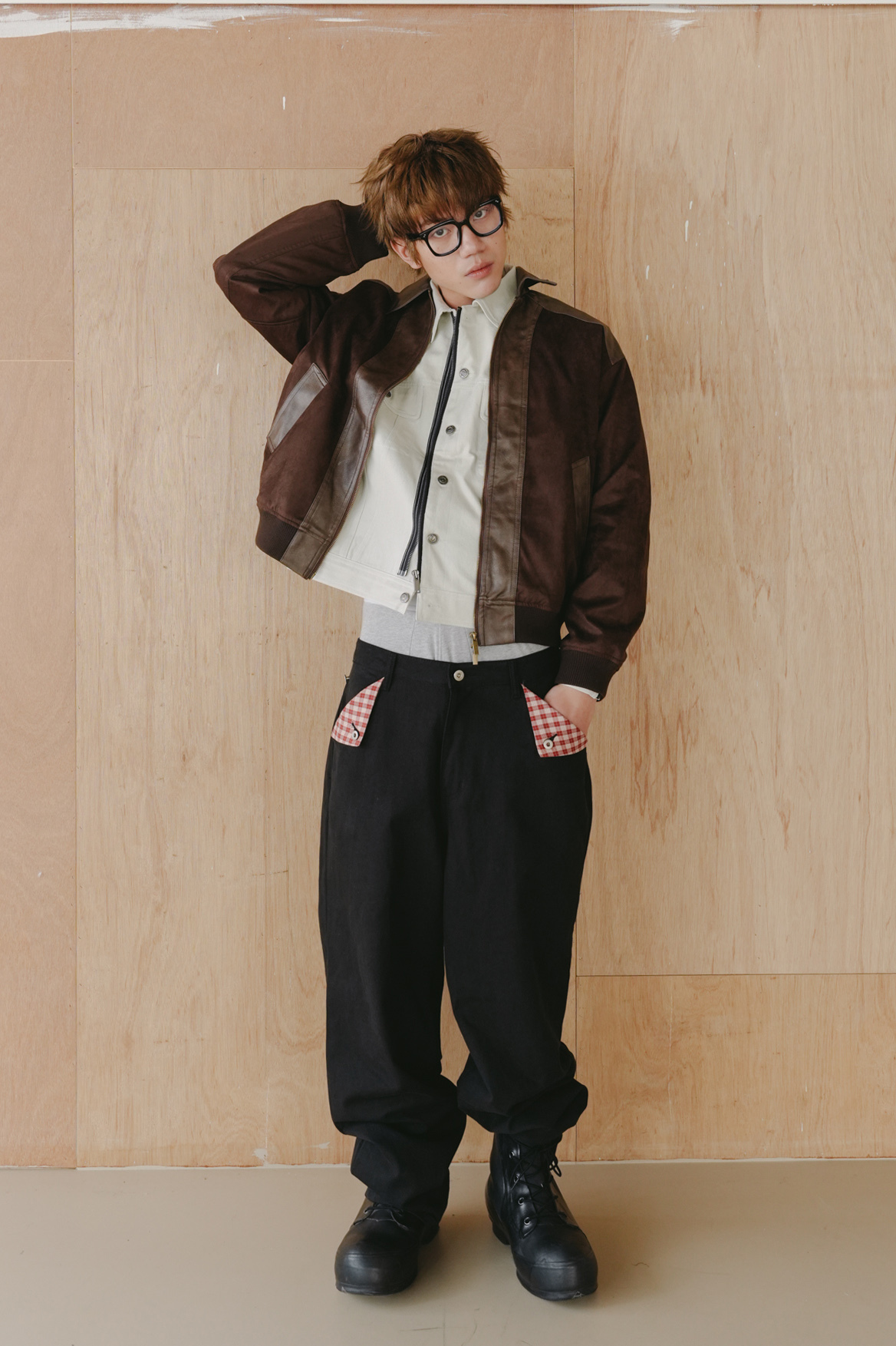 heritage mix blouson jacket #外套